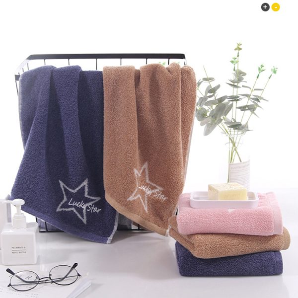 Handduk 3-delad handduksset bomull absorberande mjuk badhandduk 34x74cm Flerfärgad
