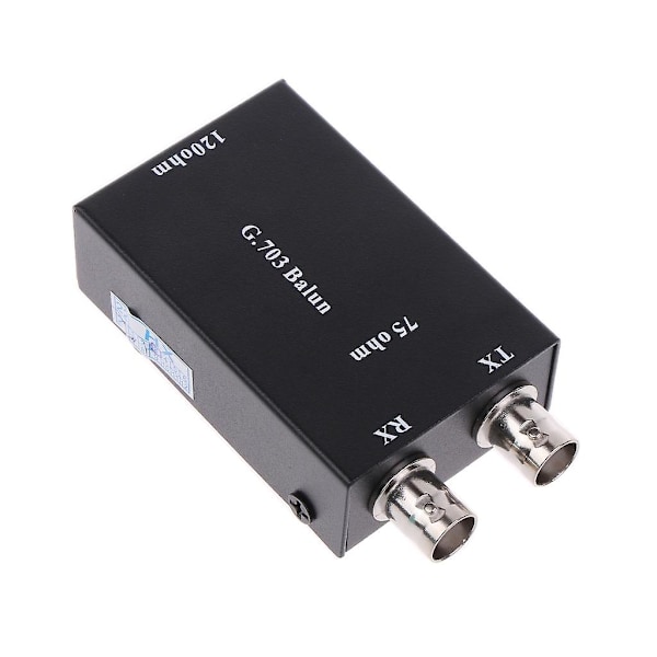 G703 Koaxial BNC till RJ45 75Ohm Kopparaxel till 120ohm Signalomvandling
