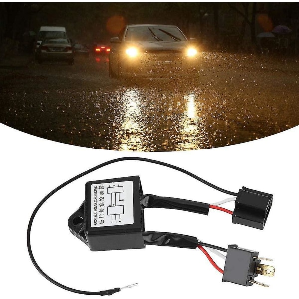 Polaritetsreverserende negativ bryter sele - Reverser 2 stk LED-konverteradapter for H4