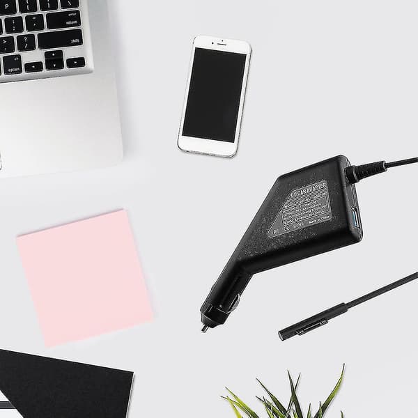 Billader til bil til Surface Laptop, 12v 2.58a til Surface Laptop med Qc3.0