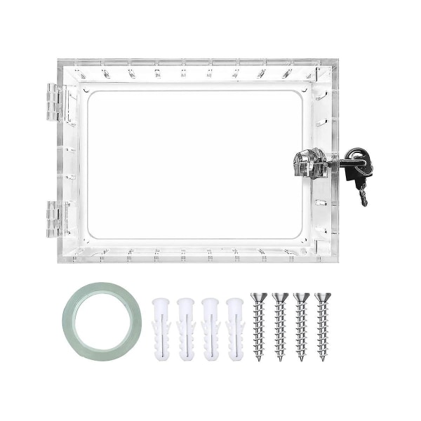Termostaatin lukituslaatikko avaimella, läpinäkyvä termostaattisuoja seinällä olevalle termostaatille, sopii termostaatteihin 6,5 tuumaa H