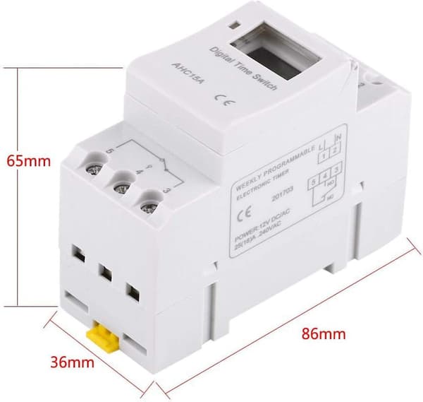 Robust 7-dagers digital timer, programmerbar timer, 16-kanals digital relé timer bryter, timer for generelt bruk