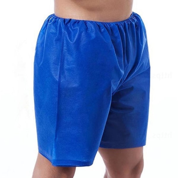 20 stk engangs ikke-vævede saunaboksere Praktiske spatrusser Kreativt undertøj Blå (standard)