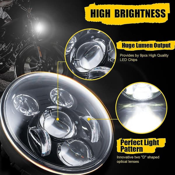 Led forlygte komplicerer Harley Davidson Motorcycle Nightster forlygte