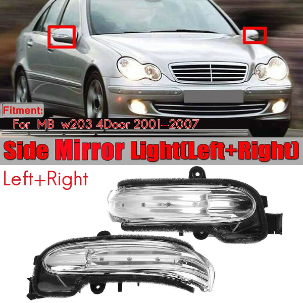 Par Blinkerspegel Blinkers Indikatorlampa För - W203 C-klass C280 C320 C350 Vänster & Höger