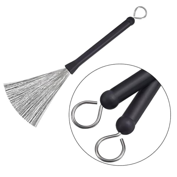 Trummborste Set - Trummborste, Trummsticks, Retraktil
