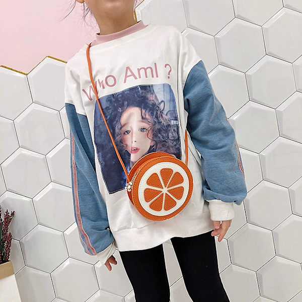 Børns frugtformede crossbody-taske hamburger skuldertaske håndtaske pung til piger