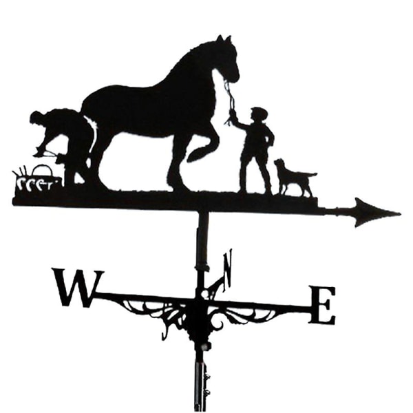 Metal Weathervane And Horse Mount Weather Vane Wind Direction Indicator