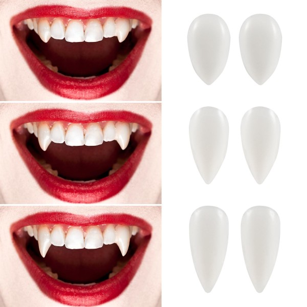 3 par falske tænder brugerdefinerede hugtænder vampyrtænder hugtænder falske vampyrtænder