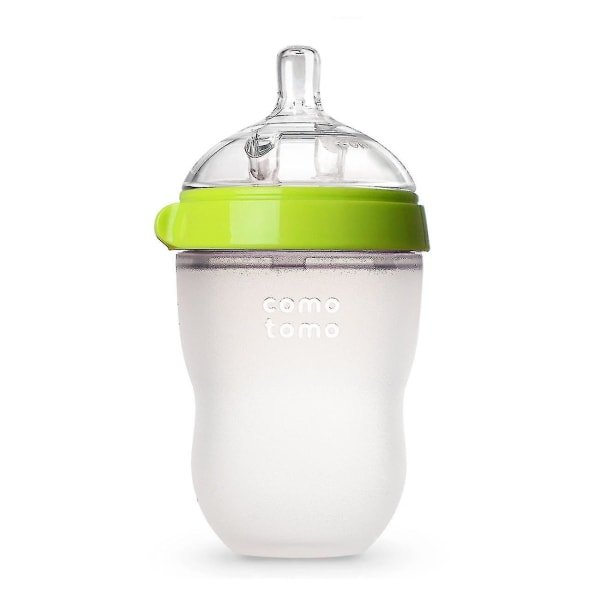 Comotomo Natural Feel Babyflaske, Grøn, 8 Ounce