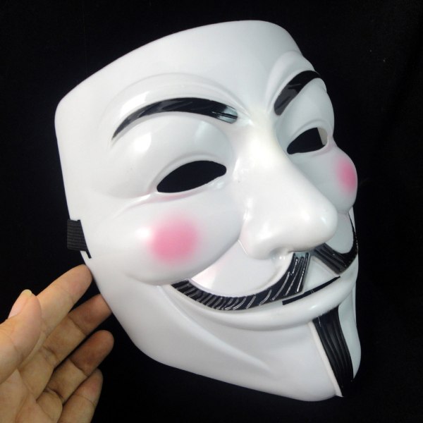 Halloween Anonym mask dekoration på vitt