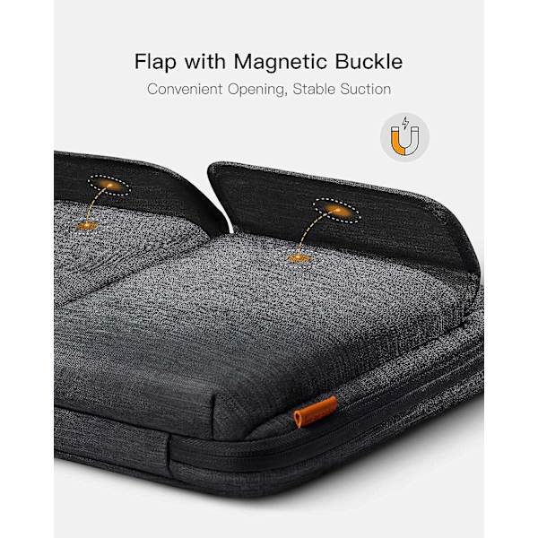 Inateck 360° skyddande 13-tums laptopväska kompatibel med 13 MacBook Air M2/M1 2022-2010/13 MacBook Pro M2/M12022-2012/14 MacBook Pro M2/M1 2023-20