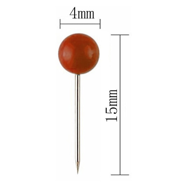 500 kappaleen korttiniput, 10 väriä Bushwoods Pyöreät muoviset Liège-pöydät Pyöreät päät ja Acks holkeissa Teräs (0,4 1,5cm)
