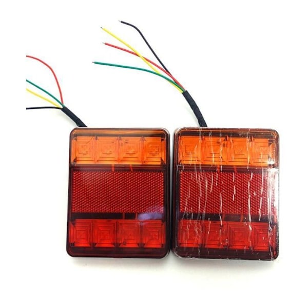 Lys og reflekser til trailer, 2 rum 12 V LED baglygter, Multifunktionelle baglygter til traktor lastbil trailer