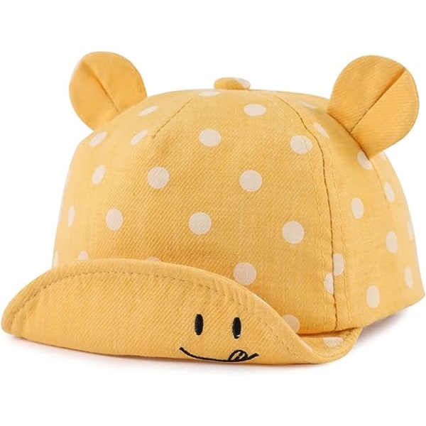 Bomull Baby Cap för Flicka Pojke Barn Solhatt Justerbar Mössa Vår Sommar Höst 6 till 24 Månader