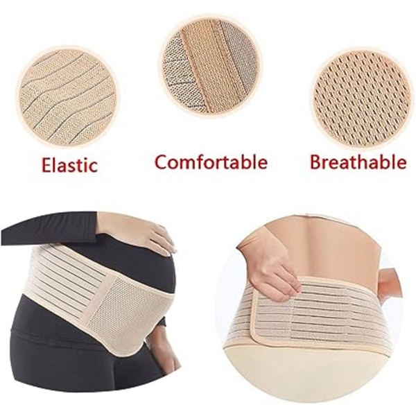 Svangerskapsbelte 120CM svart Svangerskapsbelte Lende- og bukstøtte - Maternity Belt Support for New Mother Før og etter fødsel Reduser Pa