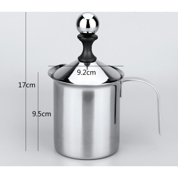 400ml Vaahtolaite/Cappuccino maidon vaahto kaksoispumppu vaahto