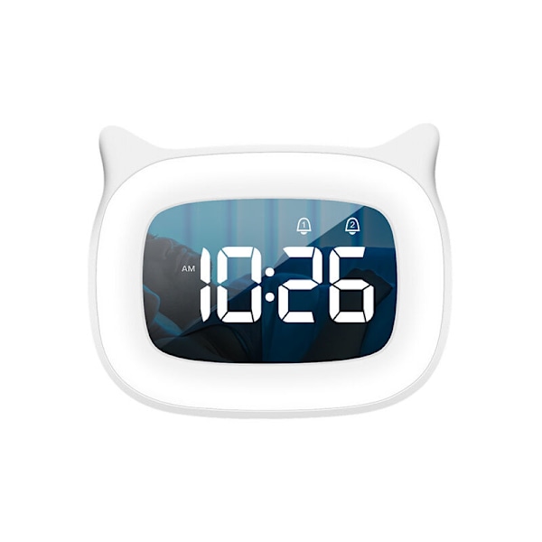 Pedagogisk Barnevekkerklokke, LED Nattlys Klokker for Barnerom Barne Søvnvekkerklokke for Barn Dag/Natt Lysende, Snooze Alarm Kl