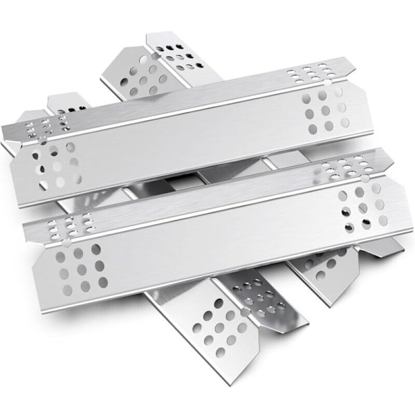 4-pack 38,1 cm Universal Värmespridare, Universal Flavorizer Bar Ersättningsdelar, Kompatibel med de flesta gasgrillmodeller, Grillplåtar (Rostfritt