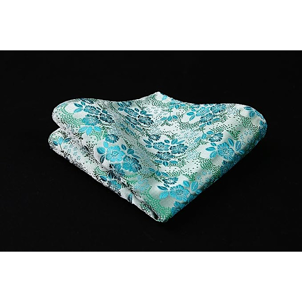 Herre Ekstra Lang Blomster Paisley Slips og Lommetørklæ Sæt