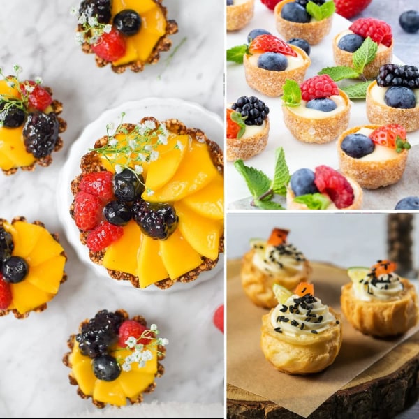 Set med 10 minipieformar Quiche Pie Tartformar, Muffin Cupcake-formar, Äggform Puddingform DIY-verktyg, Non-Stick Coating Quiche Bakformar (Guld)