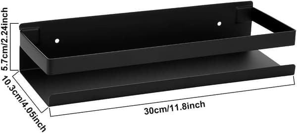 Kök/Badrumshylla Svart 30cm