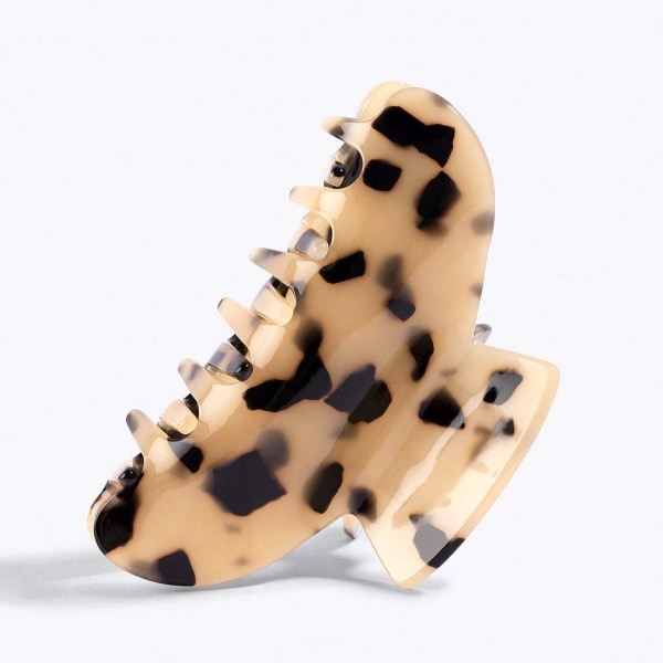 2PCS hårklämma banan clips sköldpadda spännen celluloid fransk design spännen celluloid leopard print stora modeaccessoarer för kvinnor flickor