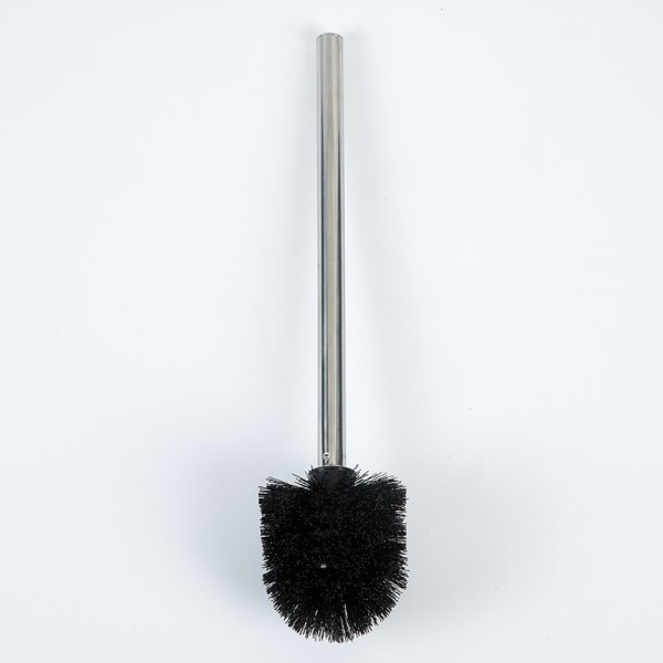 7.5 x 35 x 7.5 cm, Silicone brush with stainless steel handle - Toilet brush with silicone replacement head, Stainless steel, Shiny