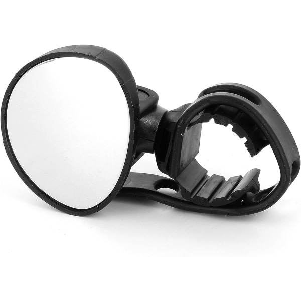 Universal MTB og racercykel spejl - Ubruddeligt og vendbart - Clip-on styr, frempind, forgaffel, overrør, unisex, voksen, cykling, sort, 5,4 cm x 4,4 cm,