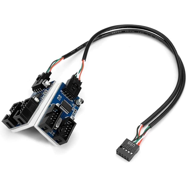 Emolevy USB 2.0 9-nastainen liitäntä 1-4 jatkokeskitinjakaja
