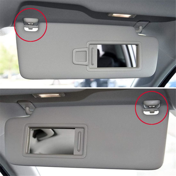 2 kpl auto-aurinkolipan kiinnityskoukkuja klipsin kanssa Au-di A1 A3 A4 A5 Q3 Q5 8U0857562A 8E0857563A A7 B6 B7 B8 S4 S5 Harmaa