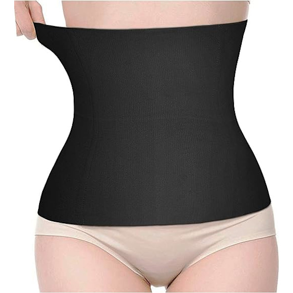 2 i 1 Postpartum återhämtningsbälte, kroppsinpackningar fungerar för att dra åt lös hud, M/L(24CM)