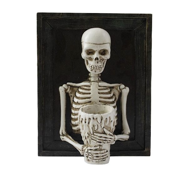 Halloween-valokuvakehys, pääkallokynttilänjalka, koristeet, seinäriippuvalokuvakehys, pääkallohartsikoriste