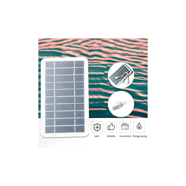 Pieni aurinkopaneeli, pieni aurinkopaneeli USB DIY aurinkokennolla monokristallinen vedenpitävä Camping Solar Power Power Panel pankkitoimintaan puhelimelle