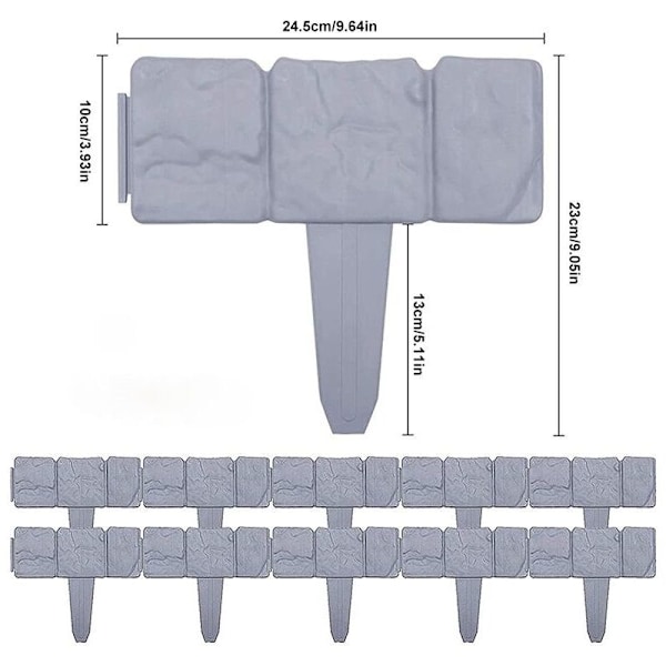 10 stk. Have Foldbar Kanthegn Landskab Imitation Sten Plast Have Cleach Hegn Rent Panel DIY Ornamenter