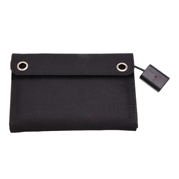 5V 15W USB Solcellelader Bærbar Solcelle Vandtæt Solbatteri Oplader Solpanel USB Powerbank med 5 Solpaneler d