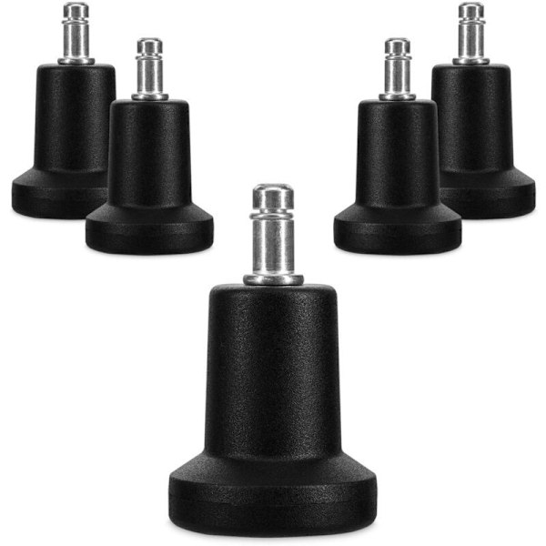 Kontorstol Bells - Sett med 5 Erstatningshjulkopper 10/22 mm - Faste og Stille Stolbein for Harde Gulv