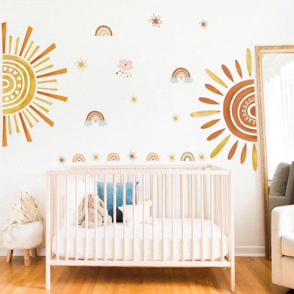 Väggdekaler Barns regnbågssol dekal vägg väggdekaler Dekaler Stjärna Boho För Barns Sovrum