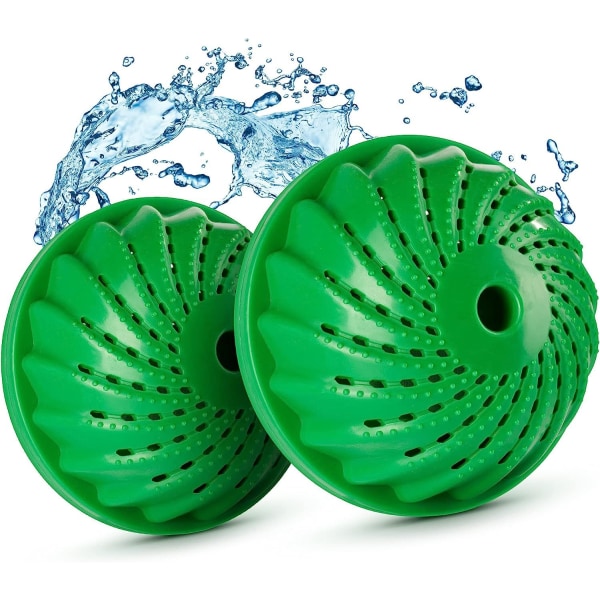 Vaskemaskinevaskebold - Sæt med 2 - Økologiske vaskekugler til rent og rent vasketøj - gargoylevaskebold, KI