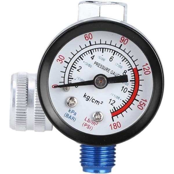 1/4\" Lufttrykksregulator, lufttrykksregulator for pulveriseringspistol, malingspistol, trykkreguleringsventil, trykkreguleringsventil, tilbehør