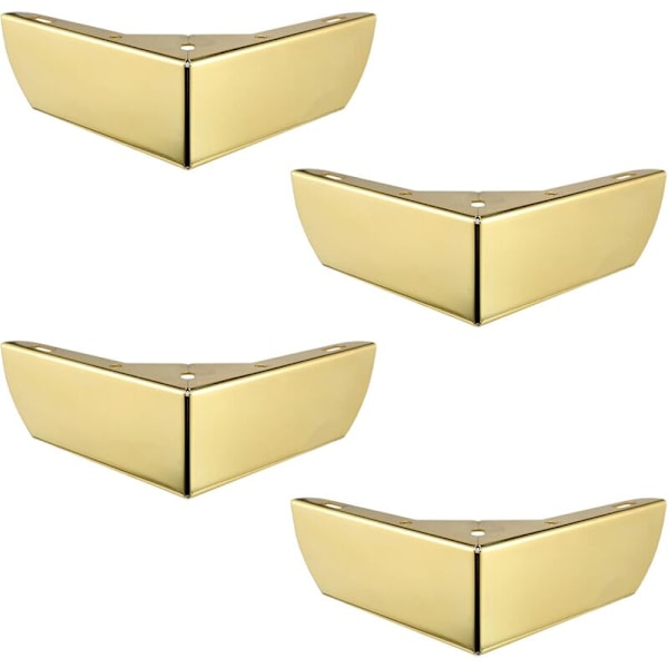 Guld - DIY Köksmöbelfot 50mm fötter För Soffbord Garderob Massiv Soffa Soffa Metall Stol Fot Silver Tyst Tyst Set om 4