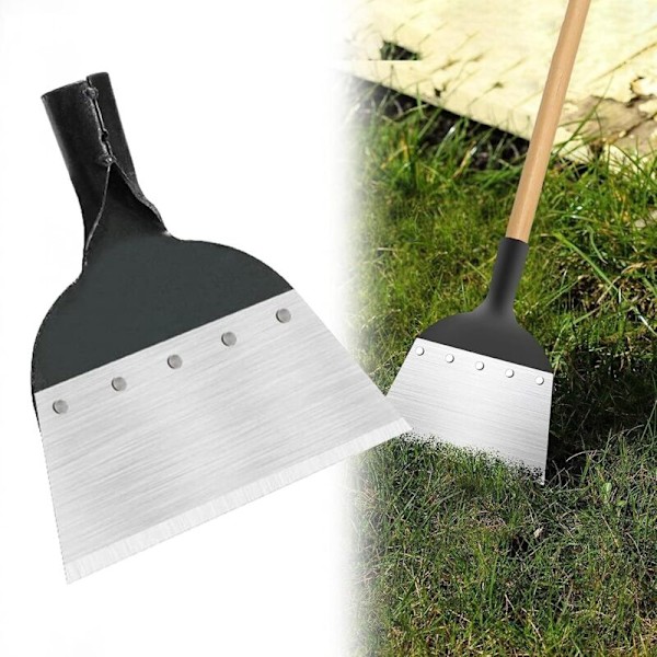 Multifunksjonell rengjøringsskuffe, hagespade, hageredskaper, lukeverktøy, slagskrape, for uteområde, hjem, gård, (Small - Uten trehåndtak)
