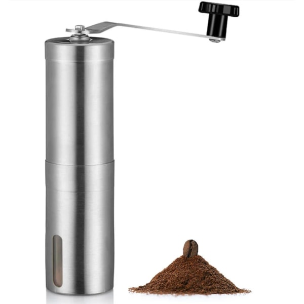 Manuell kaffekvern i rustfritt stål, bærbar kaffekvern for espressofilter drypp for hjem og reise