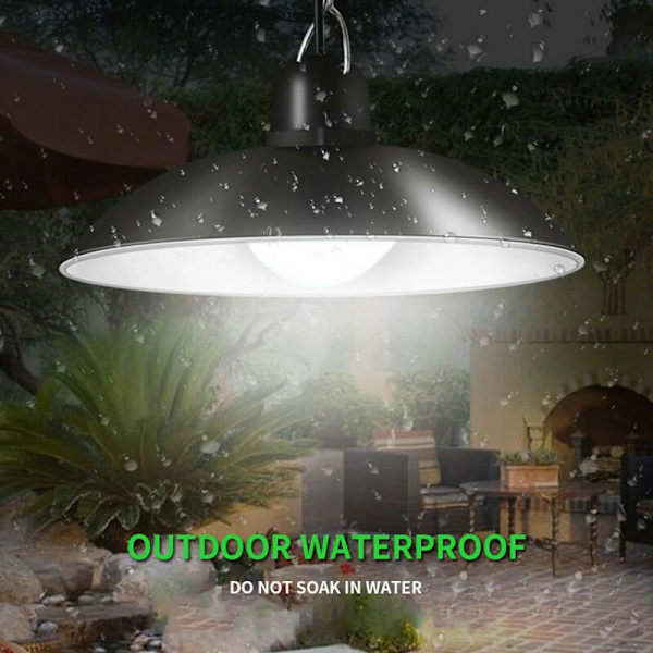 Solcellslampa 30 LED superljus retro glödlampa 3 ljusstyrka fjärrkontroll vitt ljus IP65