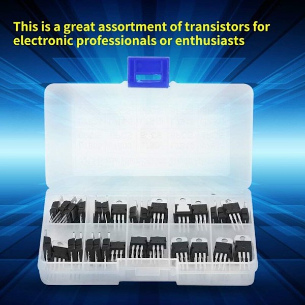 60 kpl 3-nastaisia 10 arvon L7805CV-LM317t tehotrioditransistoreja valikoima DIY-elektroniikkaan, virranhallinta