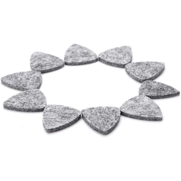 Grå - 10 gitarrplektrum, musikplektrum Ukulele gitarrplektrum Ullplektrum 3mm plektrum Instrumenttillbehör