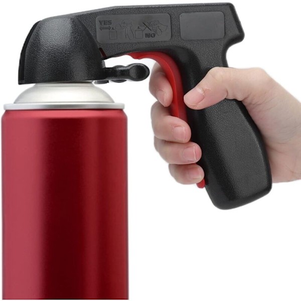 2 stk. sprayhåndtak for aerosolbokser, full spraymaskinhåndtak konverterer umiddelbart aerosolboksene til sprøytepistol for maling