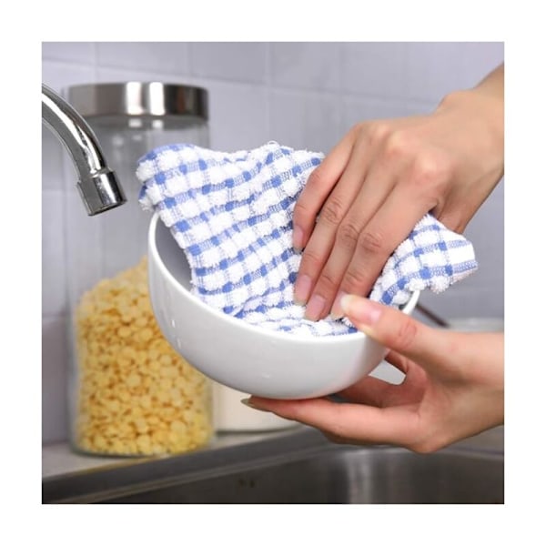 Disktrasor för rengöring av köksredskap, superabsorberande disktrasor, rengöringsdukar i bomull, 8-pack, 30x30 cm