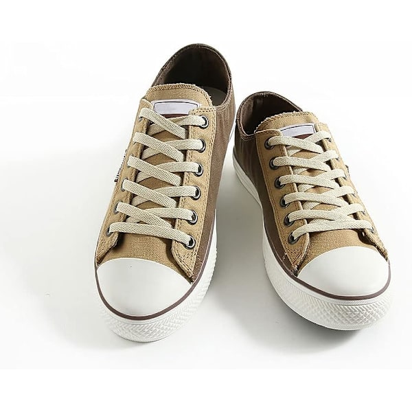 5 paria litteitä nauhoja lenkkareihin (beige), litteät nauhat lenkkareihin - edulliset, 8 mm leveät