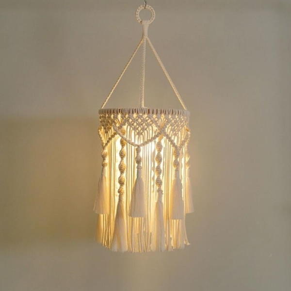 Boho lampskärm Hängande Boho Taklampa med sladd Böhmiska hänglampor